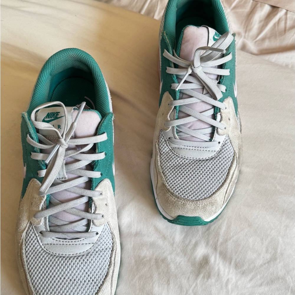 Well Worn Nike Turquoise and Light Gray Air Max Shoes - Picture 4 of 9